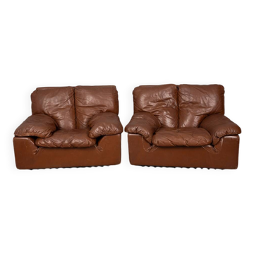 Paire de fauteuils années 1970 mod. bonheur design ammannati & vitelli pour brunati