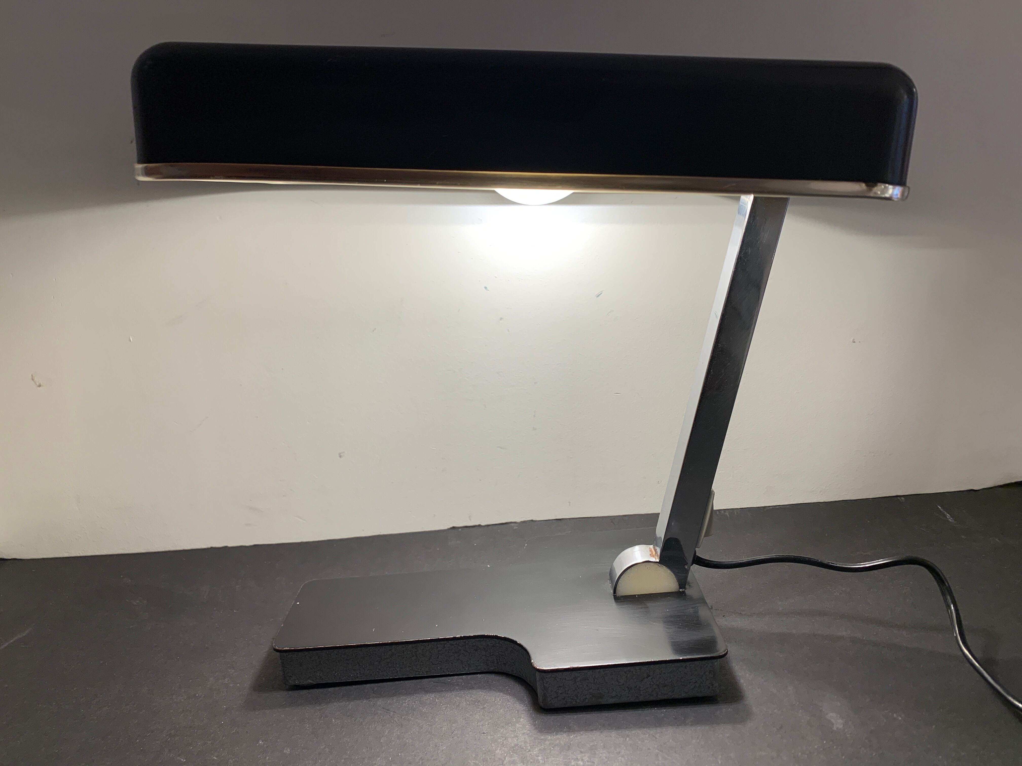 Adjustable Fase lamp, model Mini Fase in black metal, 1960