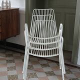 Trio of Rio Emu style metal chairs from the 60s