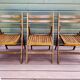 Ensemble de 3 chaises pliantes en hêtre