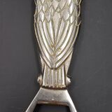 Decapsulateur chouette en métal argenté longueur 14 cm