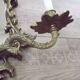Large Pair of French Antique Bronze Mirror Double Candle Wall Sconces 5127