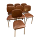 Série de 7 chaises en skaï