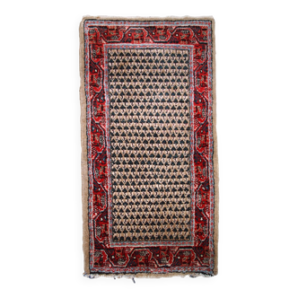Tapis Vintage Seraband Indien en Laine, Années 1970, Élégance Artisanale