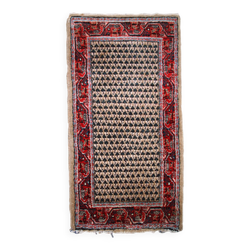 Tapis Vintage Seraband Indien en Laine, Années 1970, Élégance Artisanale