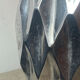 Brushed aluminium vase
