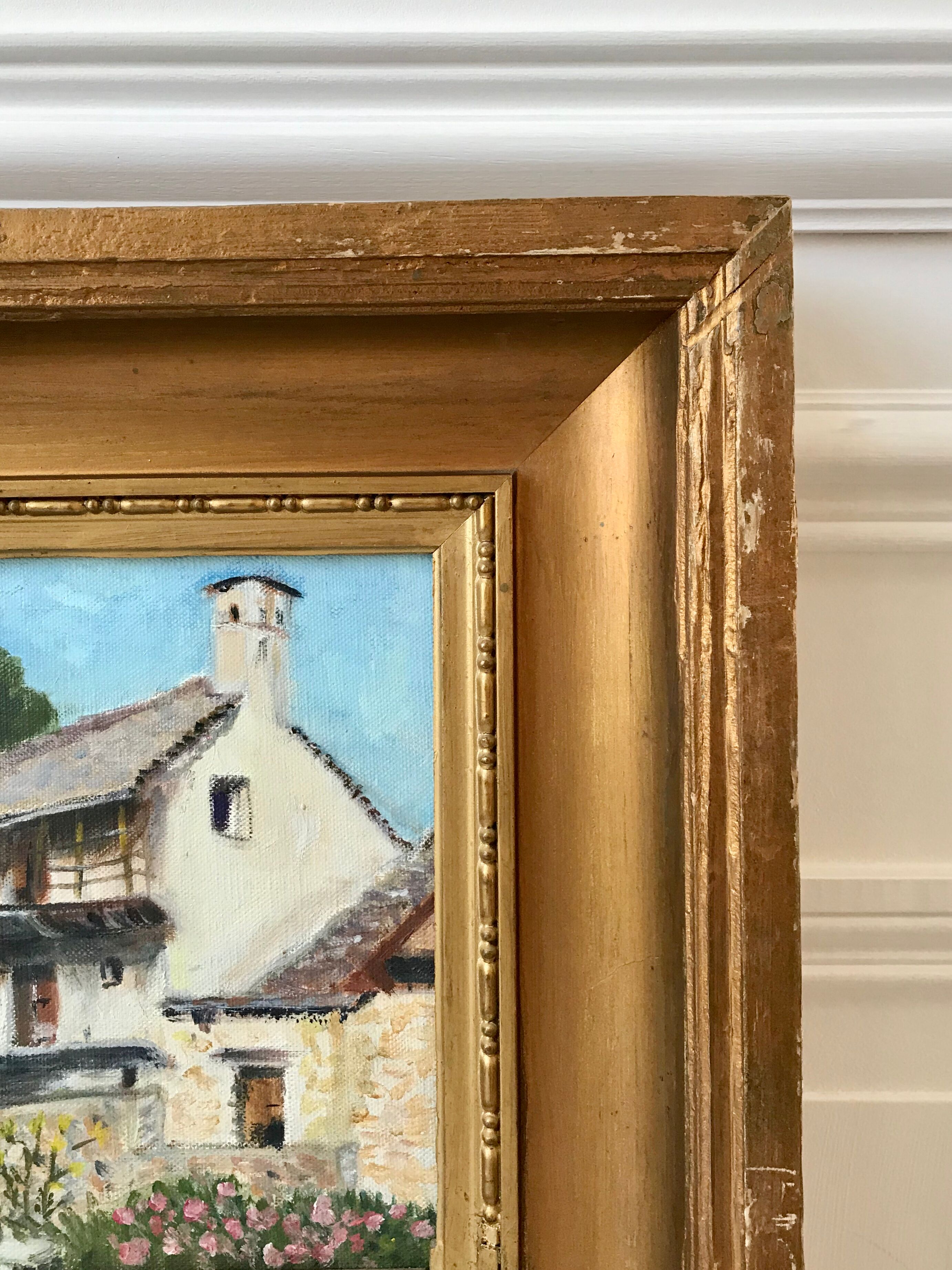 Table / vintage canvas country