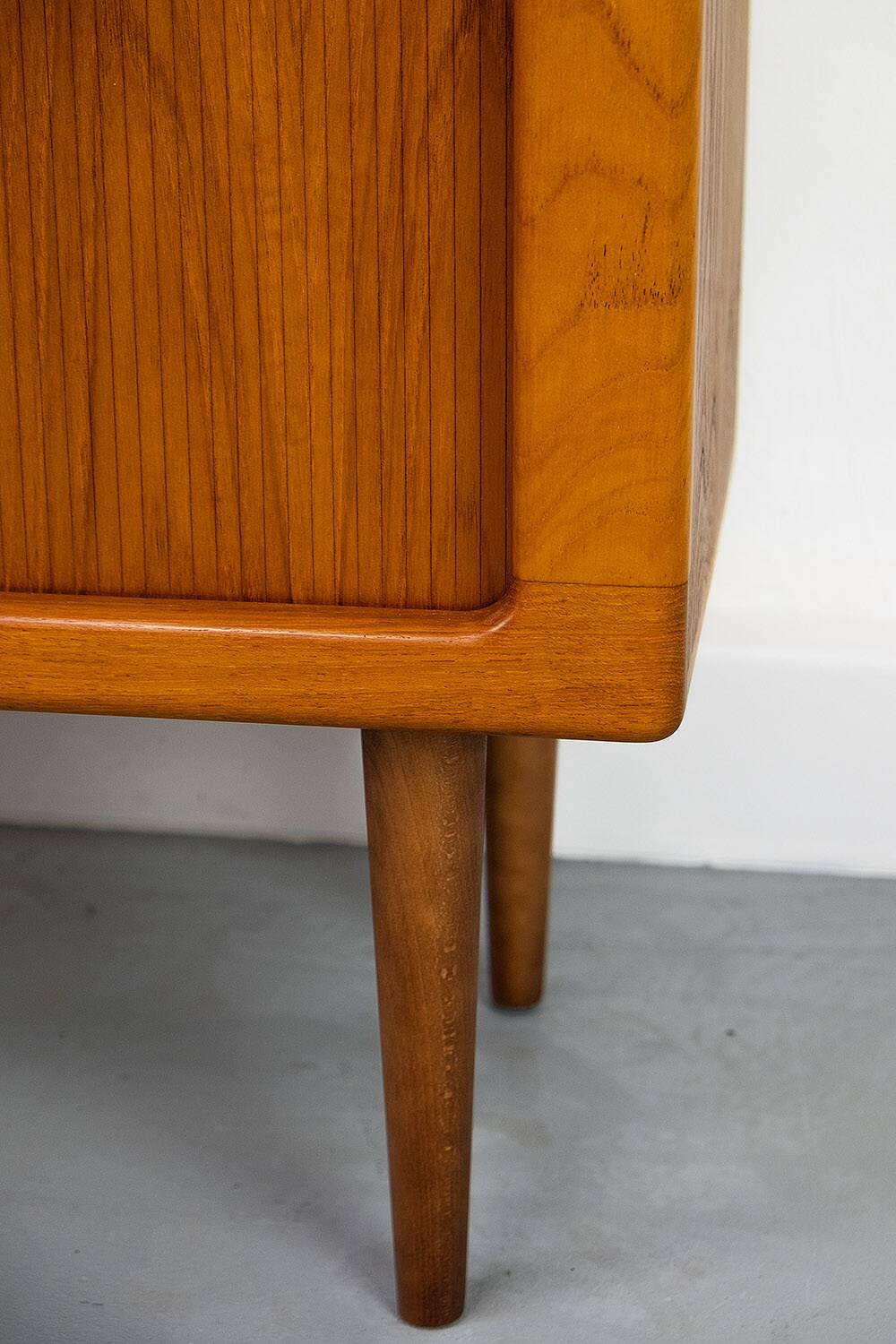 Danish Teak Sideboard with Tambour Doors from CFC Silkeborg, 1980s