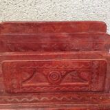 Porte courrier en cuir africain