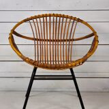 Set of 3 rattan armchairs by Rohe Noordwolde, Netherlands