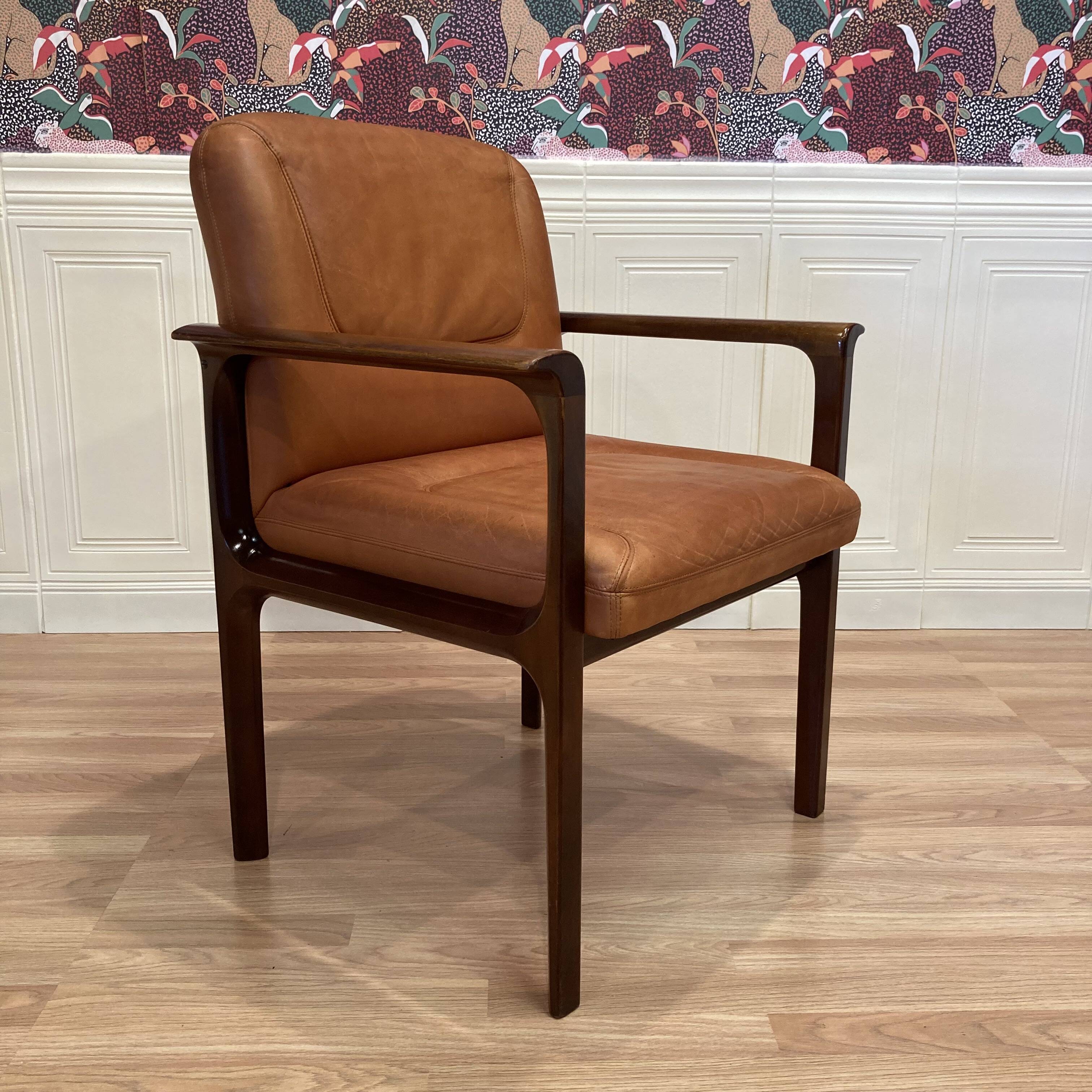 1960s design leather armchair.