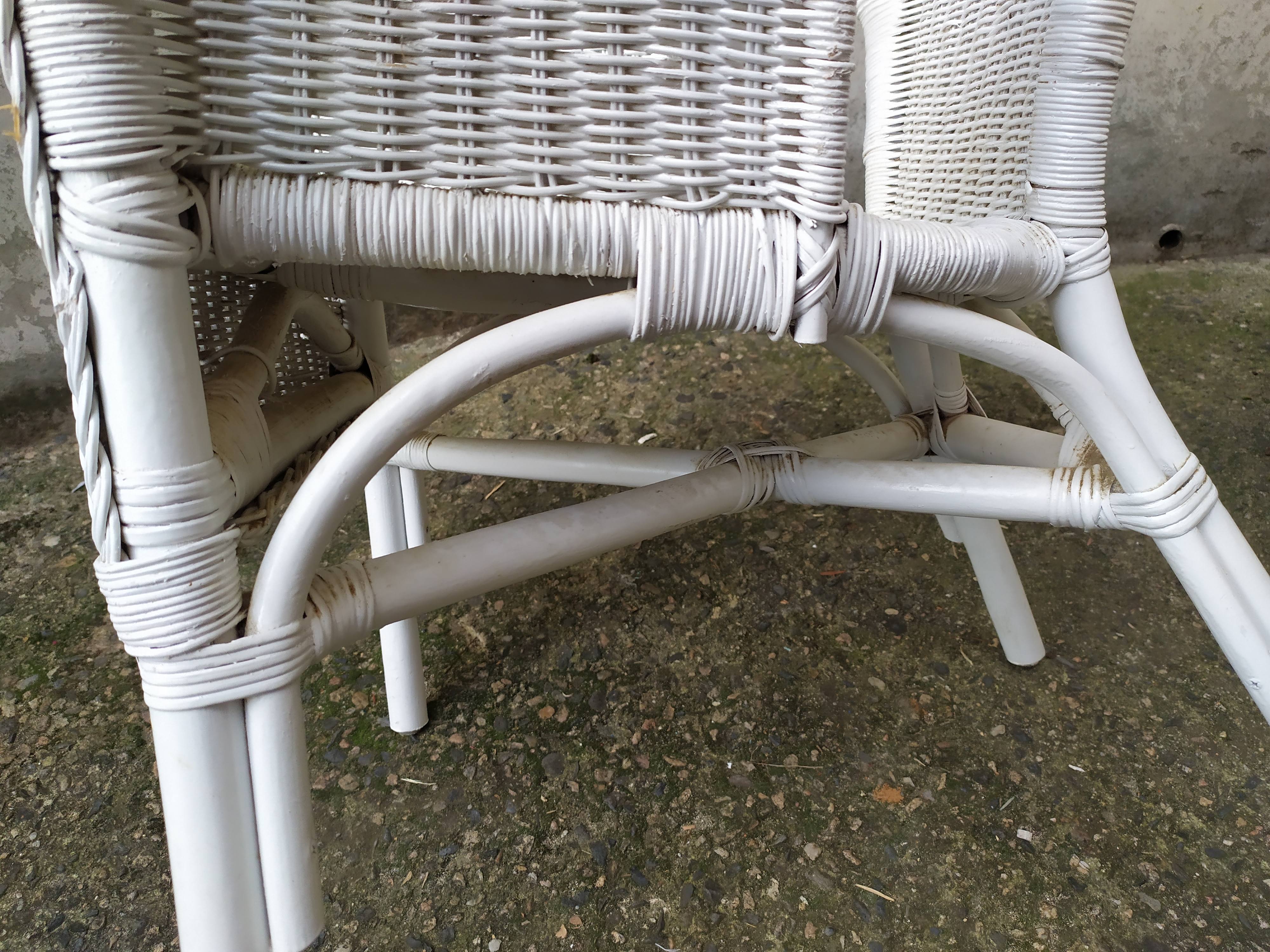 Pair of vintage rattan chairs