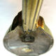Art Deco applied in gilded bronze - rose glass with 13 petals