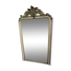 Old Louis XV style mirror with gold and white patina, 145×82cms