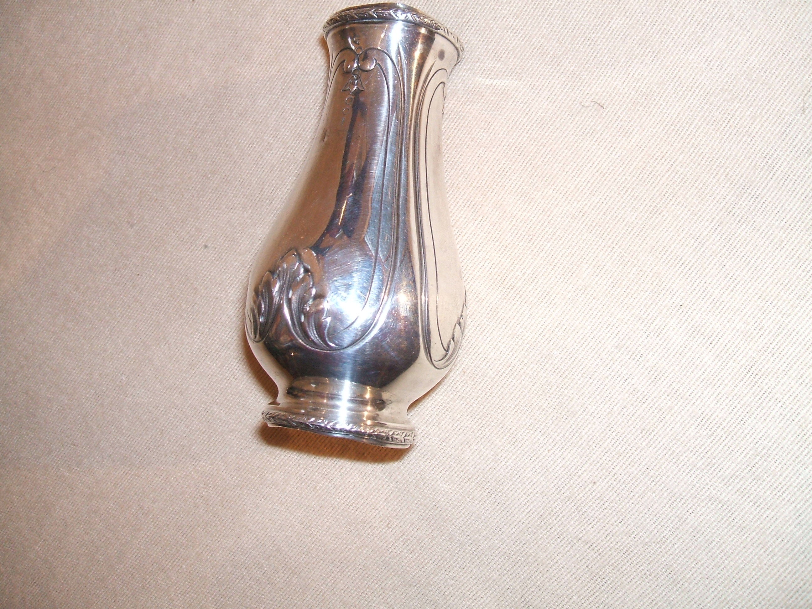 Small solid silver vase