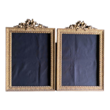 Frames (x2) XIX° - 35 / 51 cm / frame of 29.2 / 39.7 cm foliage 1 cm