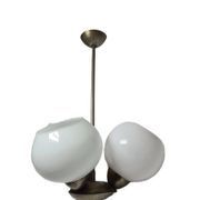 Chandelier en verre Art Déco, Pologne, années 1970