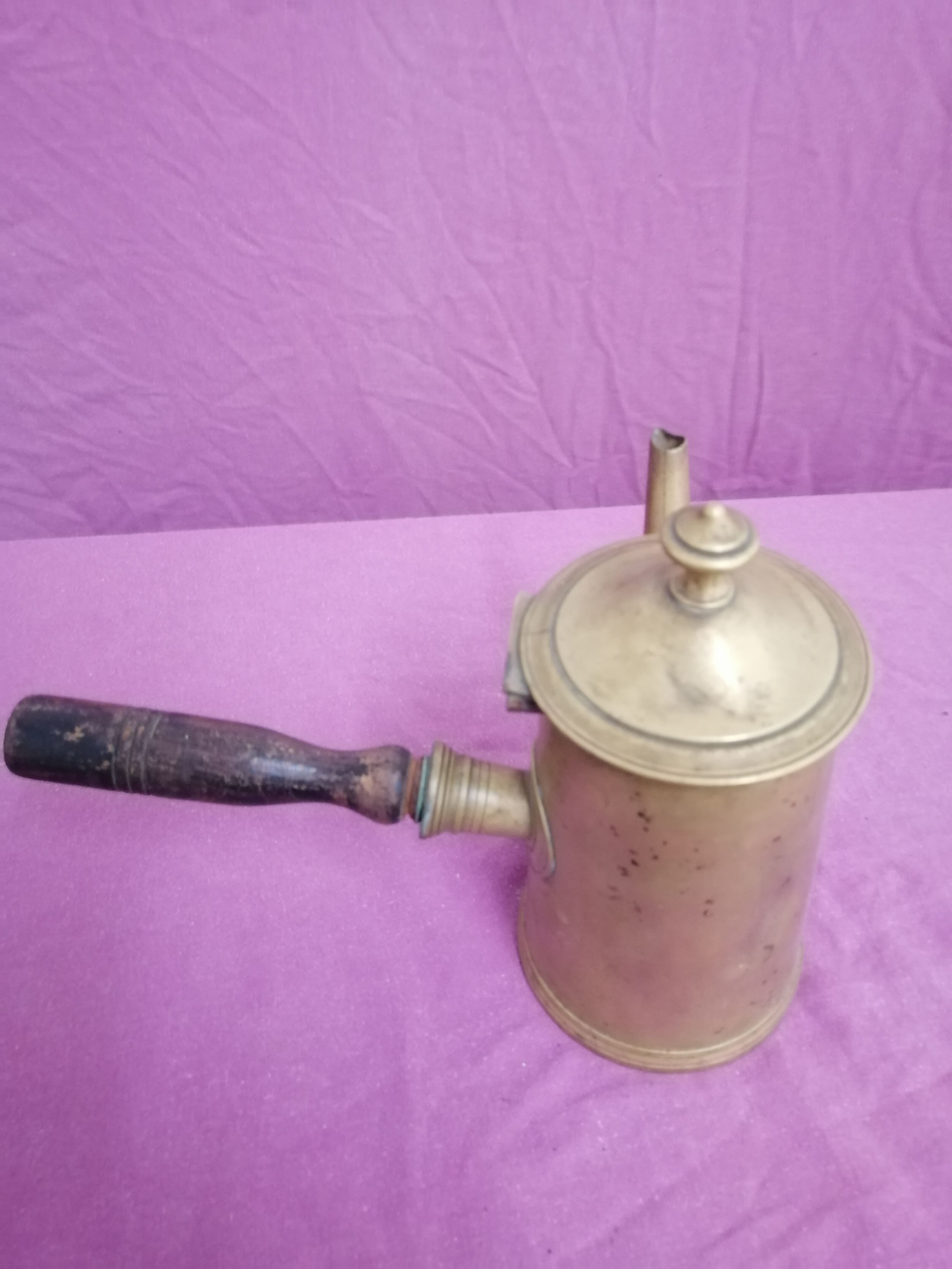 Vintage brass chocolatiere 1900