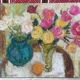Painting on canvas, bouquet of roses, Georges Rocher