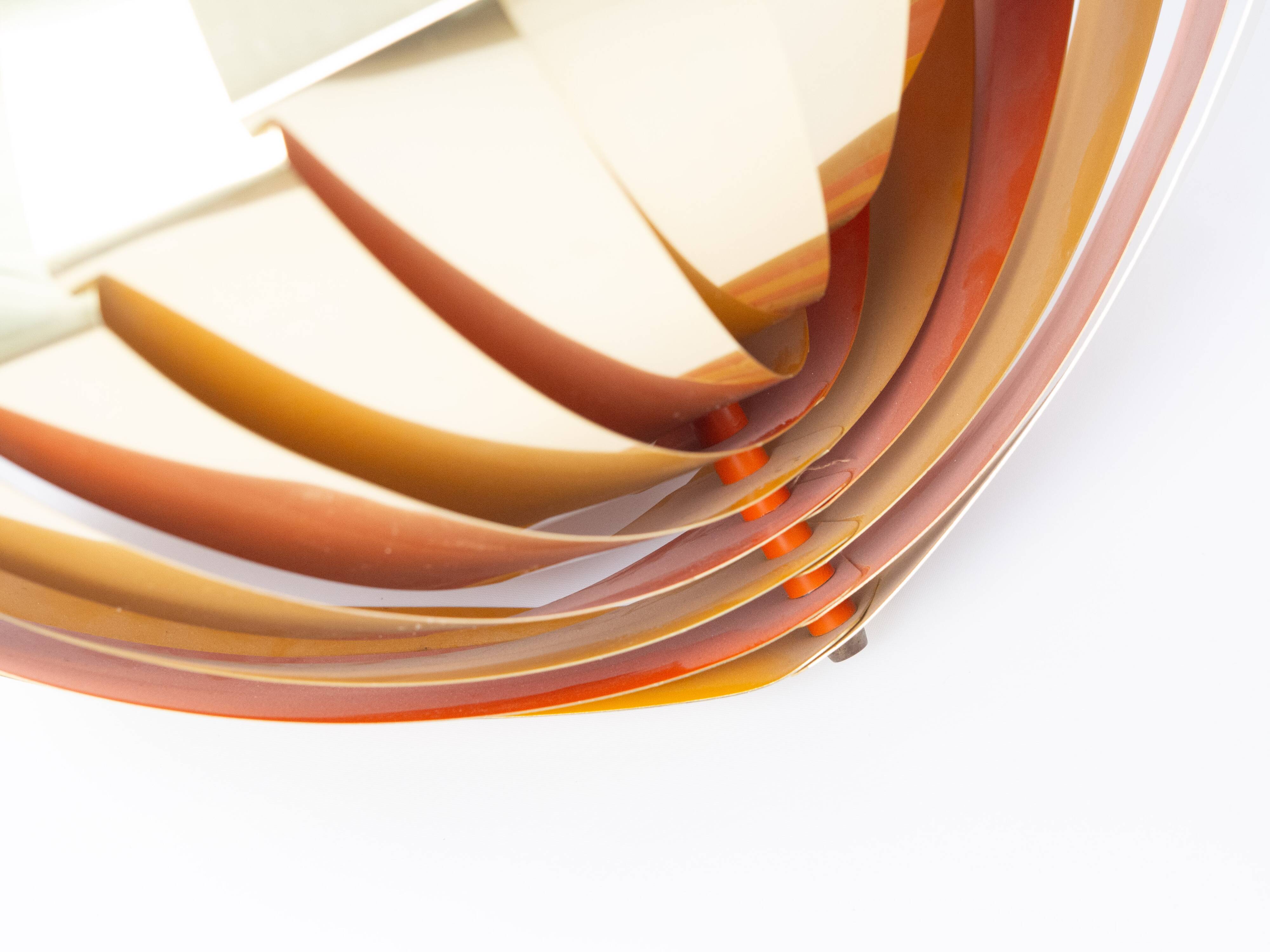 Danish vintage pendant lamp Konkylie by Louis Weisdorf, Lyfa, 1963