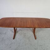Extendable teak dining table from Dyrlund, Denmark 60s