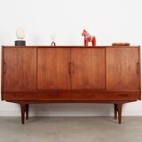 Teak highboard, Danish design, 1970s, manufactured by Børge Dam