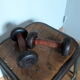 Pair of dumbbells wood and cast iron weight 1.5 kg