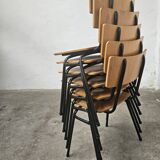 Lot of 6 bistro chairs from the 1980s