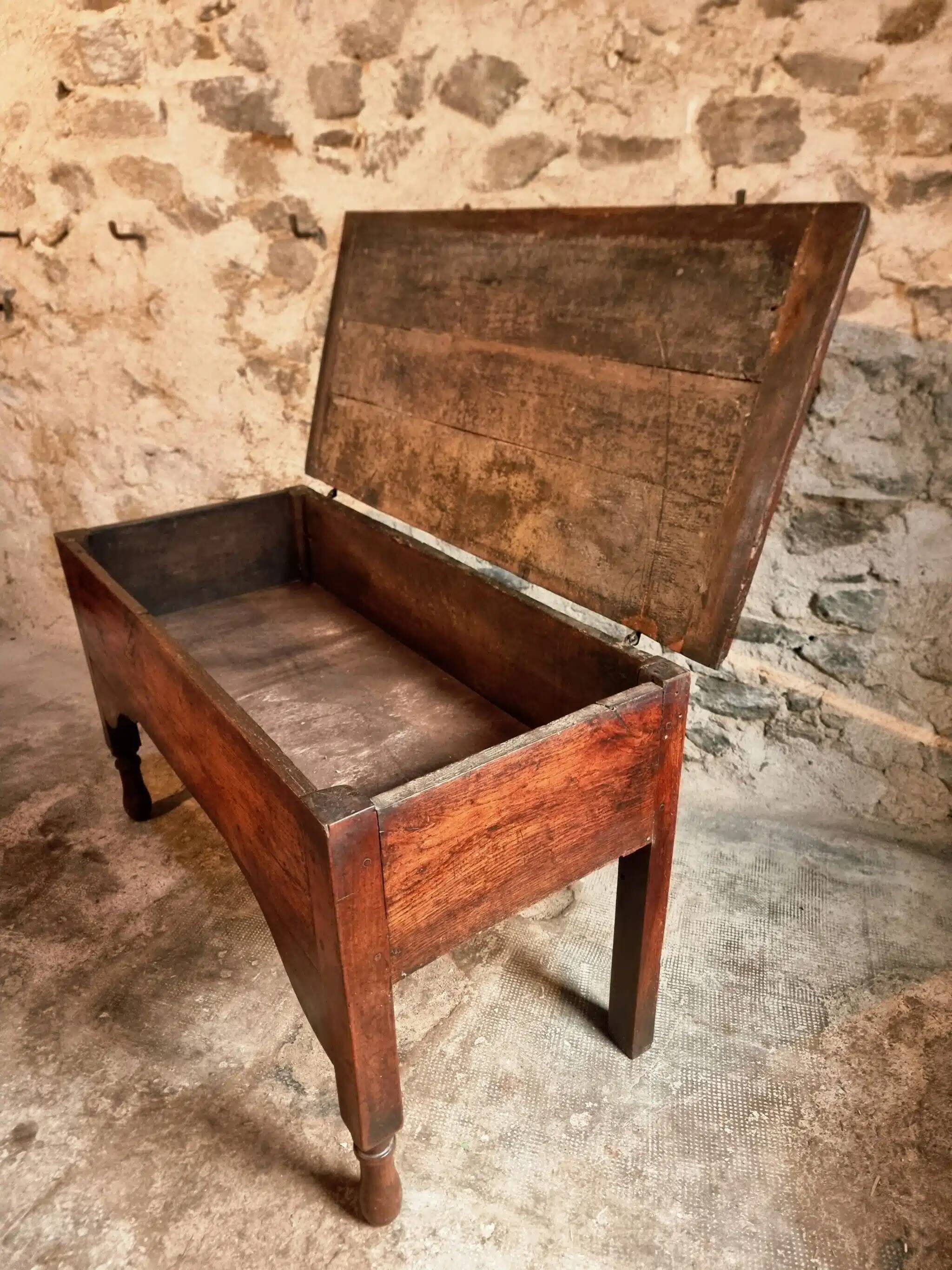 Antique French kneading table, 19th century