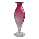 Crystal vase, Pink vase from Cristallerie du Val Saint Lambert.