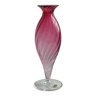 Vase en cristal, Vase rose de la Cristallerie du Val Saint Lambert.