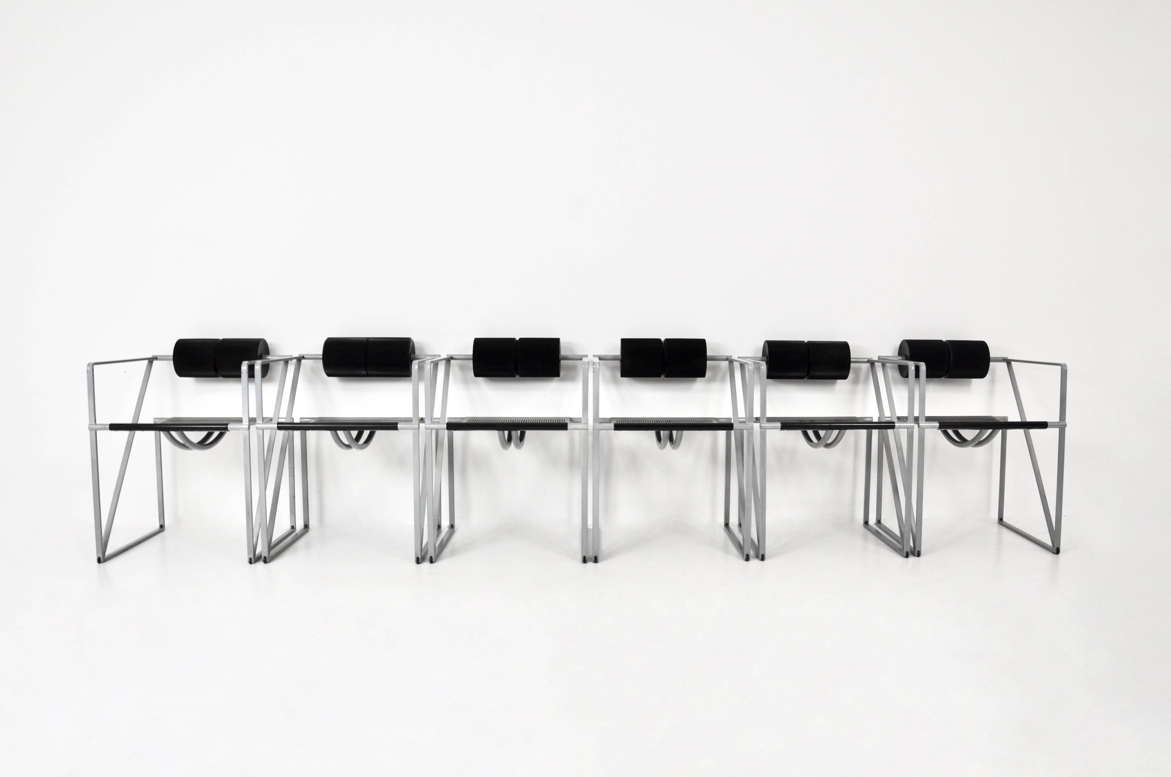 Set of 6 "Seconda 602" Chairs by Mario Botta for Alias, 1980s