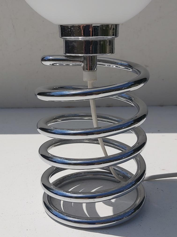 Spring lamp and opaline design