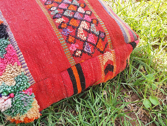 Moroccan carpet pouf