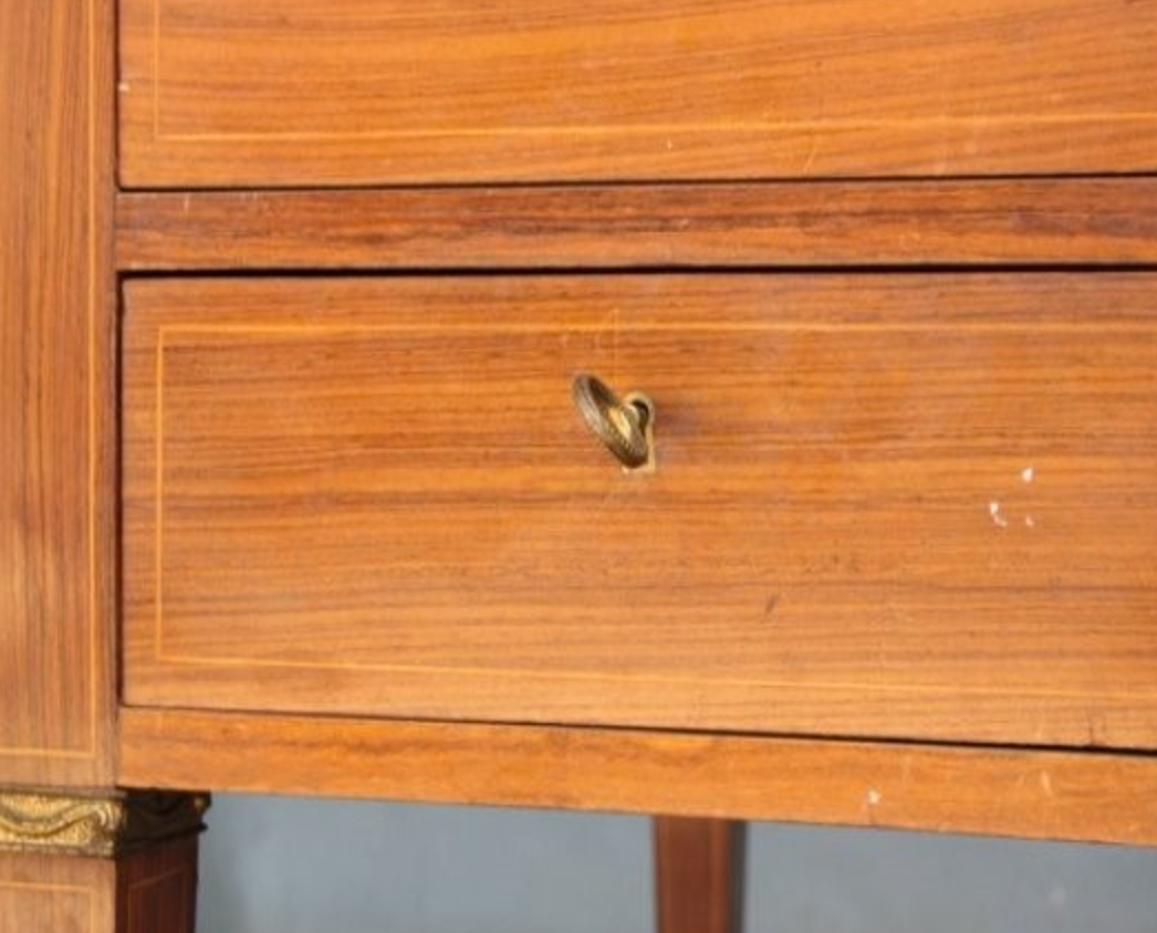 Plated style Louis XVI mahogany desk