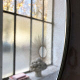 Smoked round design mirror Veca Italy