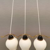 Old chandelier/hanging lamp with three light sources. Danish, design