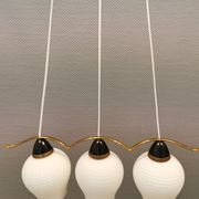 Ancien lustre / lampe suspendue avec trois sources lumineuses. Danois, design