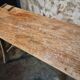 Antique French dressing table or writing desk in chestnut and poplar wood, circa 1900