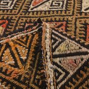Tapis Kilim vintage marron foncé 5x7, 153x202 cm