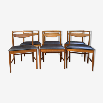Suite of 6 chairs 60s