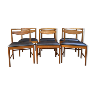 Suite of 6 chairs 60s