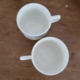 Lot de deux tasses à café fleuries