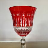 Set of 4 colored crystal wine glasses