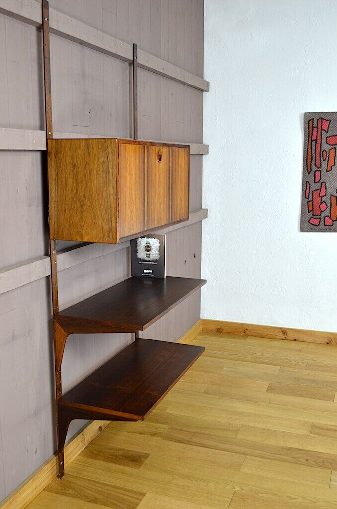 Danish wall system in Rio Poul Cadovius rosewood 1960