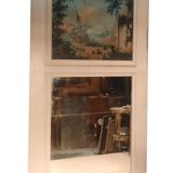 Large trumeau of woodwork mirror