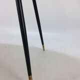 Italian Midcentury Coffee Table with Marble Top and Brass Feet, 1950s