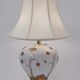 Giulia Mangani porcelain lamp chinoiserie with lychee, 1950`s ca, Italian