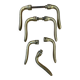 Set of 7 solid brass door handles