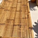 Ensemble de jardin en bambou (table +deux chaises)